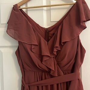 Mother of the bride, dusty rose! Faux wrap, dress with zipper back. Size 2X